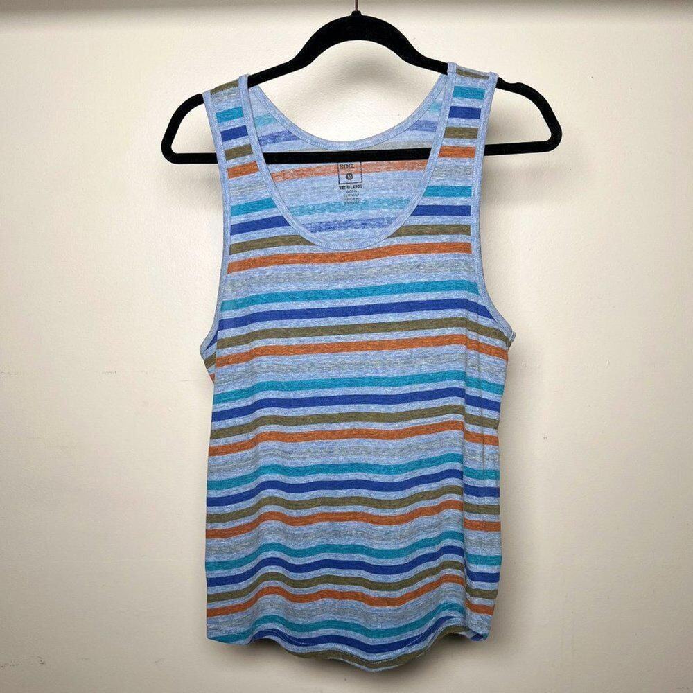 Casual BDG. TRI-BLEND Striped Tank Top - Blue & Orange